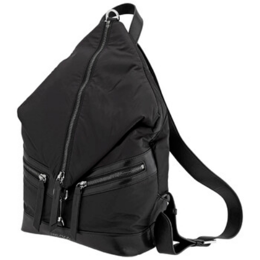 Picture of JIMMY CHOO Men's Fitzroy/M Soft Nylon and Satin Leather Backpack In Black
