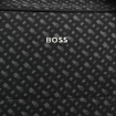 Picture of HUGO BOSS Black Monogram Print Italian-Fabric Document Case