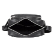 Picture of EMPORIO ARMANI Black Logo-Embossed Leather Crossbody Bag