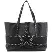 Picture of JIMMY CHOO Pimlico Star Studded Leather Tote Bag In Black