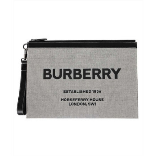 Picture of BURBERRY Horseferry Print Canvas And Leather Zip Pouch