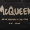 Picture of ALEXANDER MCQUEEN Men's Black / Off White Graffiti Belt Bag