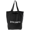 Picture of PALM ANGELS Black / White Men's Logo Print Tote Bag