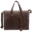 Picture of SALVATORE FERRAGAMO Brown Leather Business Bag