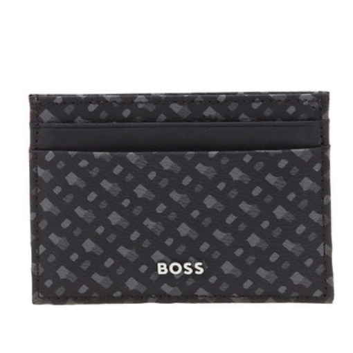 Picture of HUGO BOSS Black Monogram-Print Card Holder