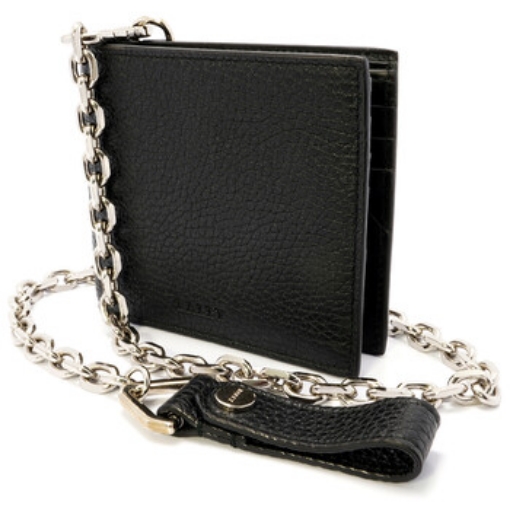 Picture of BALLY Black Wallets With Chain