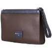 Picture of BALLY Men's Haig Leather Clutch Bag In Ebony