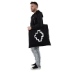 Picture of MARCELO BURLON County Of Milan Tempera Cross Print Tote Bag In Black