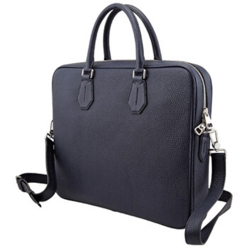 Picture of BALLY Staz Textured Navy Blue Leather Business Bag