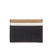 Picture of HUGO BOSS Signature Stripe Grained-Leather Card Holder