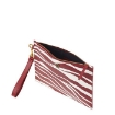 Picture of ROBERTO CAVALLI Zebra Print Mirror Snake Logo Pouch