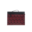 Picture of SALVATORE FERRAGAMO Gancini Clutch In Black/Nail Polish Red