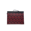 Picture of SALVATORE FERRAGAMO Gancini Clutch In Black/Nail Polish Red