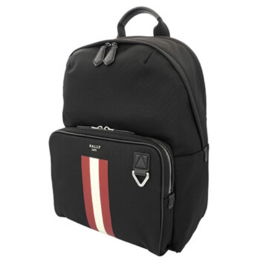 Picture of BALLY Men's Black Zeed Logo Backpack