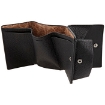 Picture of COACH Black/Khaki Trifold Origami Coin Wallet