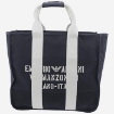 Picture of EMPORIO ARMANI Manzoni 31 Logo Print Canvas Shopper Bag