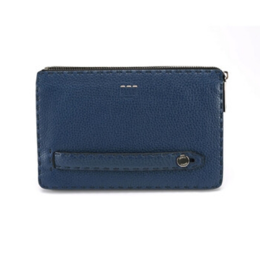 Picture of FENDI Men's Blue Leather Clutch