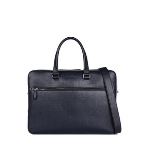 Picture of SALVATORE FERRAGAMO Blue Leather Revival Briefcase