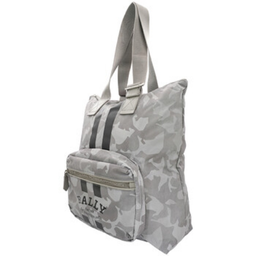 Picture of BALLY Men's Fallie Nylon Tote In Light Gray