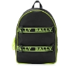 Picture of BALLY Black Men's Logo-tape Buckle-detail Backpack
