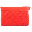 Picture of BOTTEGA VENETA Classic Intrecciato Leather Clutch Bag - Tomato