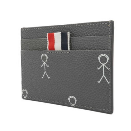 Picture of THOM BROWNE Dark Grey Mr. Thom Icon Cardholder