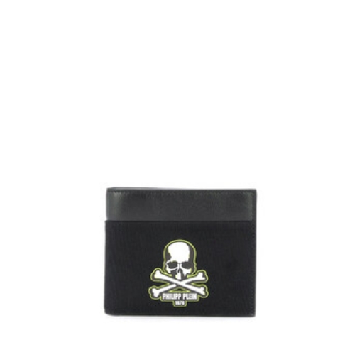 Picture of PHILIPP PLEIN Men's Skull Bifold Wallet- Black