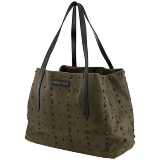 Picture of JIMMY CHOO Amry Green Pimlico/S Mix Star Leather Tote