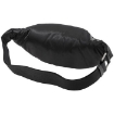 Picture of PALM ANGELS Men's Black Silver Curved-logo Belt Bag