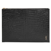 Picture of SAINT LAURENT Crocodile-Embossed Matte Leather Tiny Monogram Document Holder