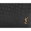 Picture of SAINT LAURENT Crocodile-Embossed Matte Leather Tiny Monogram Document Holder