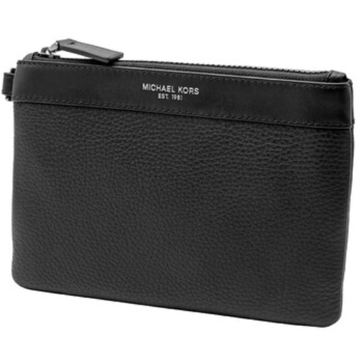 Picture of MICHAEL KORS Men's Black Leather Small Travel Pouch