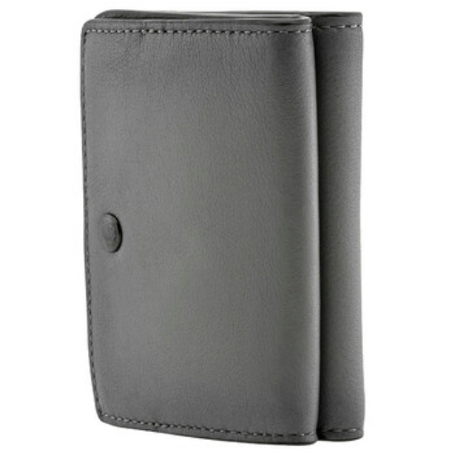 Picture of COACH Men's Trifold Compact Leather Wallet In Grey