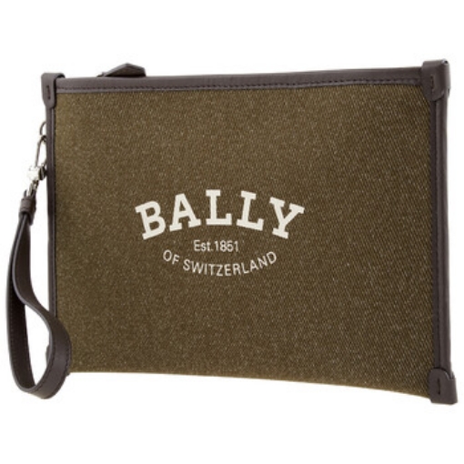 Picture of BALLY Men's Benery Logo Clutch Bag - Deep Moss