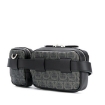 Picture of SALVATORE FERRAGAMO Black/Grey Gancini Logo Print Belt Bag