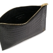 Picture of SAINT LAURENT Black Crocodile Embossed Matte Leather Monogram Tablet Holder