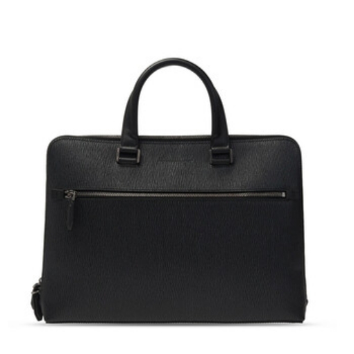 Picture of SALVATORE FERRAGAMO Grigio Revival Black Leather Briefcase