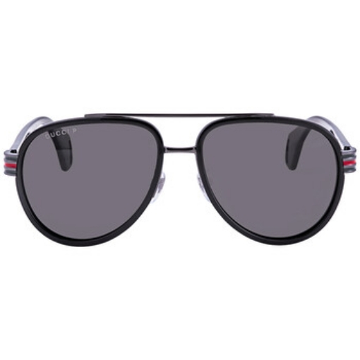 Picture of GUCCI Polarized Grey Pilot Men's Sunglasses