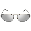 Picture of SAINT LAURENT Silver Flash Oval Men's Sunglasses