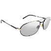 Picture of SAINT LAURENT Silver Flash Oval Men's Sunglasses