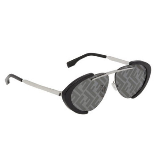 Picture of FENDI Smoke Mirror Logo Oval Men's Sunglasses