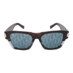 Picture of DIOR Blue Mirror Logo Square Men's Sunglasses