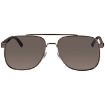 Picture of GUCCI Grey Brown Square Polarized Men's Sunglasses