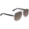 Picture of GUCCI Grey Brown Square Polarized Men's Sunglasses