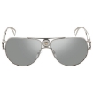 Picture of VERSACE Gray Mirrored Silver Pilot Men's Sunglasses