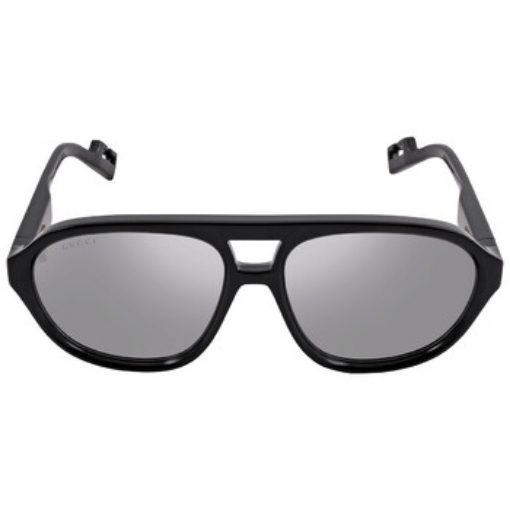 Picture of GUCCI Silver Mirrored Pilot Men's Sunglasses