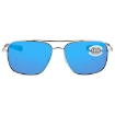 Picture of COSTA DEL MAR CANAVERAL Blue Mirror Polarized Glass Titanium Men's Sunglasses