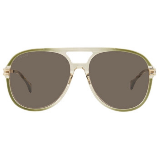 Picture of GUCCI Brown Pilot Men's Sunglasses