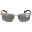 Picture of COSTA DEL MAR Ponce Silver Mirror Polarized Glass Rectangular Men's Sunglasses