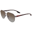 Picture of PRADA LINEA ROSSA Green Gradient Pilot Men's Sunglasses PR PS54TS 5AV1X1 61